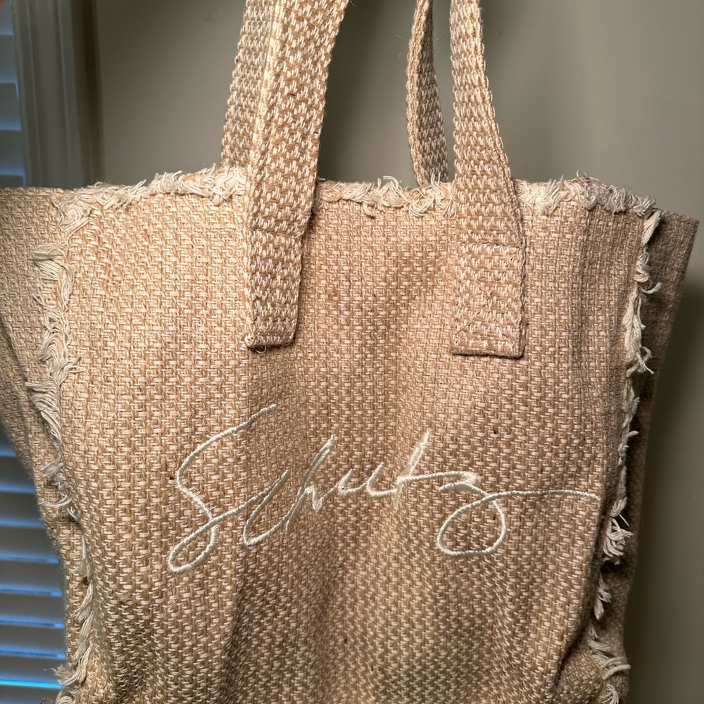SCHUTZ Beige Textured Tote